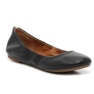 Lucky brand size 10 butter soft leather black ballet flats